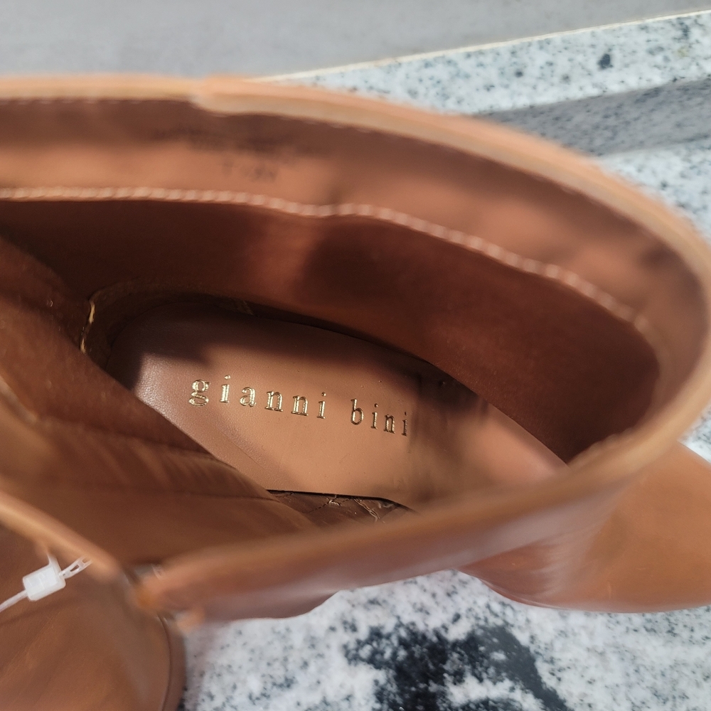 Gianni Bini Connellie Leather Platform stiletto Booties - Picture 8 of 12